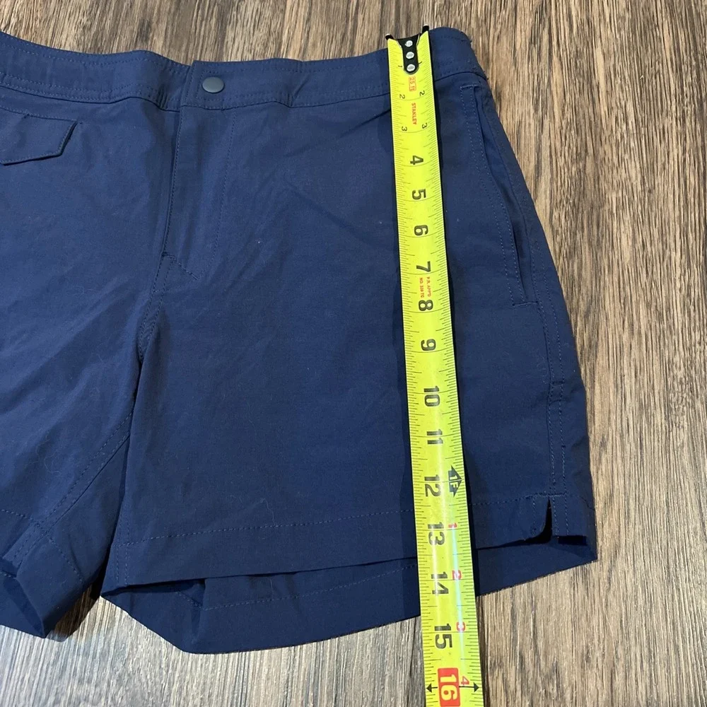 J Crew Swimming Trunks Mens In Navy Blue Size 29 Shorts Mesh Liner Cargo Pocket